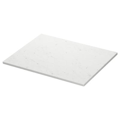 TOLKEN Countertop, white marble effect/foliated board, 31x21 1/2 "