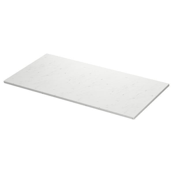 TOLKEN Countertop, white marble effect/foliated board, 49x21 1/2 "
