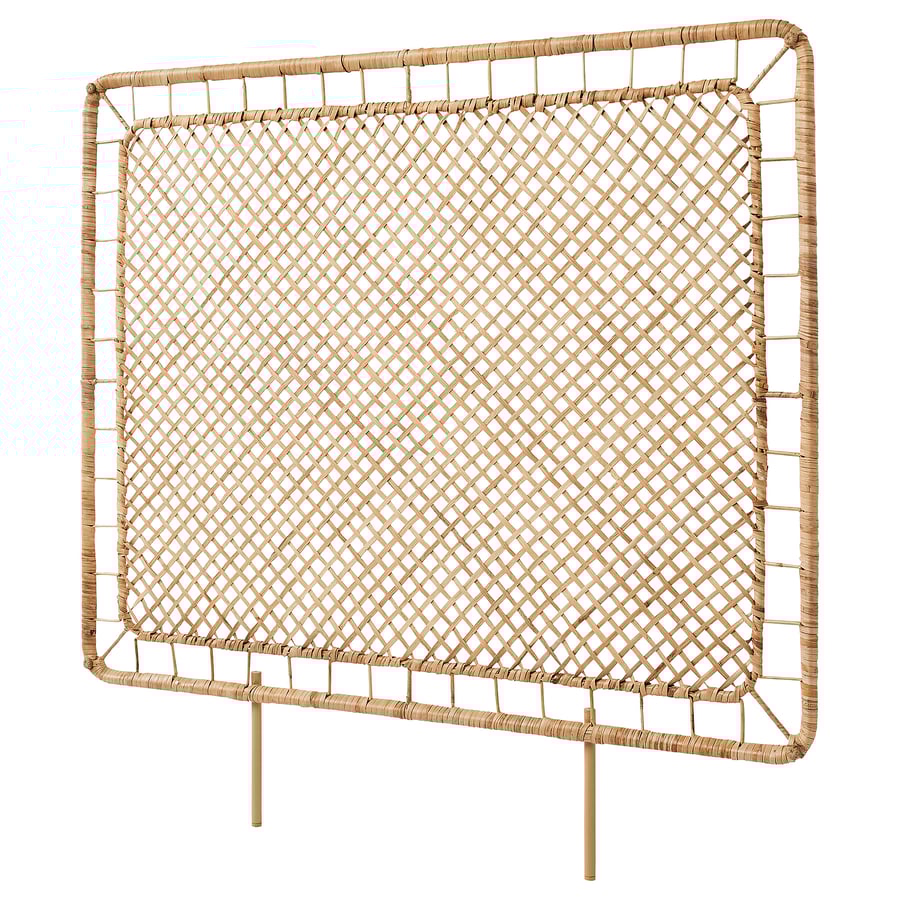 TOLKNING headboard, handmade rattan IKEA