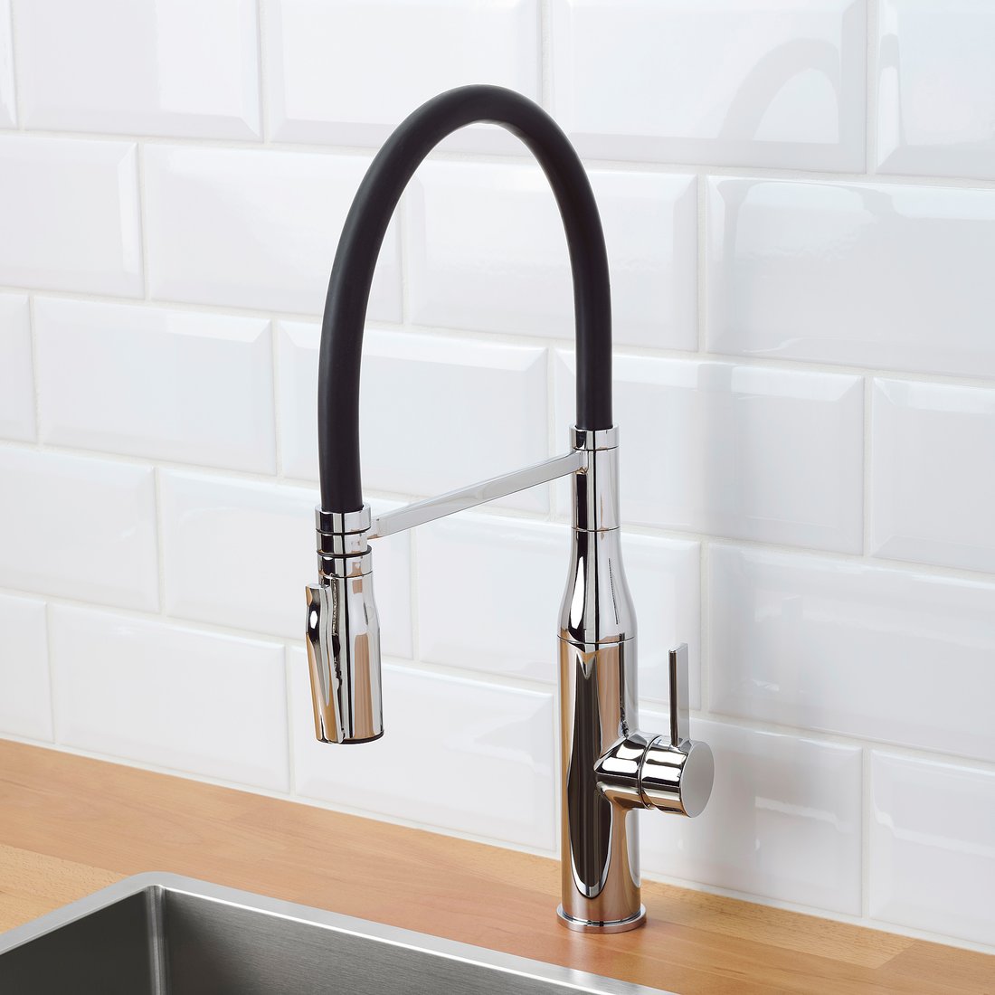 TOLLSJÖN Kitchen faucet with handspray chrome plated IKEA