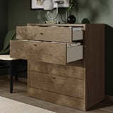 TONSTAD 4-drawer dresser, brown stained oak veneer, 32 1/4x18 1/2x35 3/8 "
