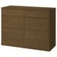 TONSTAD 6-drawer dresser, brown stained oak veneer, 47 1/4x18 1/2x35 3/8 "