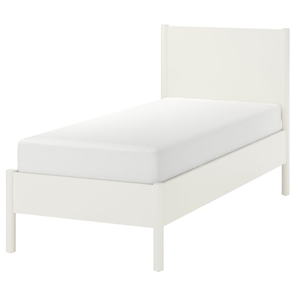 TONSTAD Bed frame, off-white/Lönset, Twin