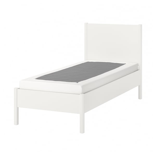 TONSTAD Bed frame, off-white/Lyngör white, Twin