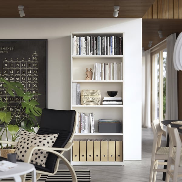 TONSTAD Bookcase, off-white, 31 7/8x14 5/8x79 "