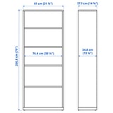 TONSTAD Bookcase, off-white, 31 7/8x14 5/8x79 "
