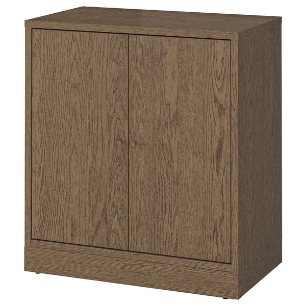 TONSTAD Cabinet with doors, brown stained oak veneer, 32 1/8x18 5/8x35 3/8 "