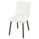 White TONSTAD chair, modern design with wooden legs, padded seat & back.