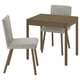 TONSTAD / TONSTAD Table and 2 chairs, brown oak veneer/Viarp beige/brown brown oak effect, 31 1/2/47 1/4x27 1/2 "