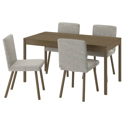 TONSTAD / TONSTAD Table and 4 chairs, brown oak veneer/Viarp beige/brown brown oak effect, 59x31 1/2 "
