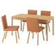 Option: TONSTAD / TONSTAD Table and 4 chairs, oak veneer/Bomstad golden brown oak effect, 59x31 1/2 "