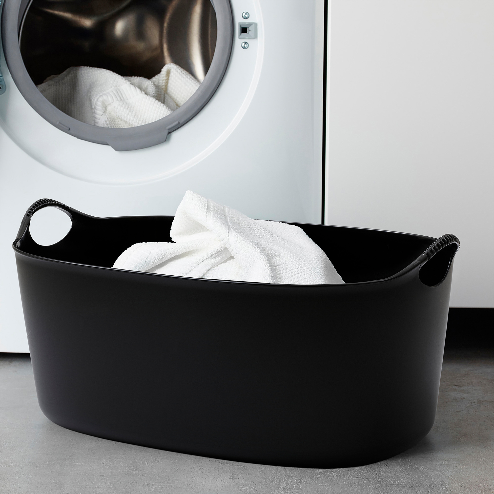 TORKIS Flexible laundry basket, in/outdoor, black, 9 gallon IKEA