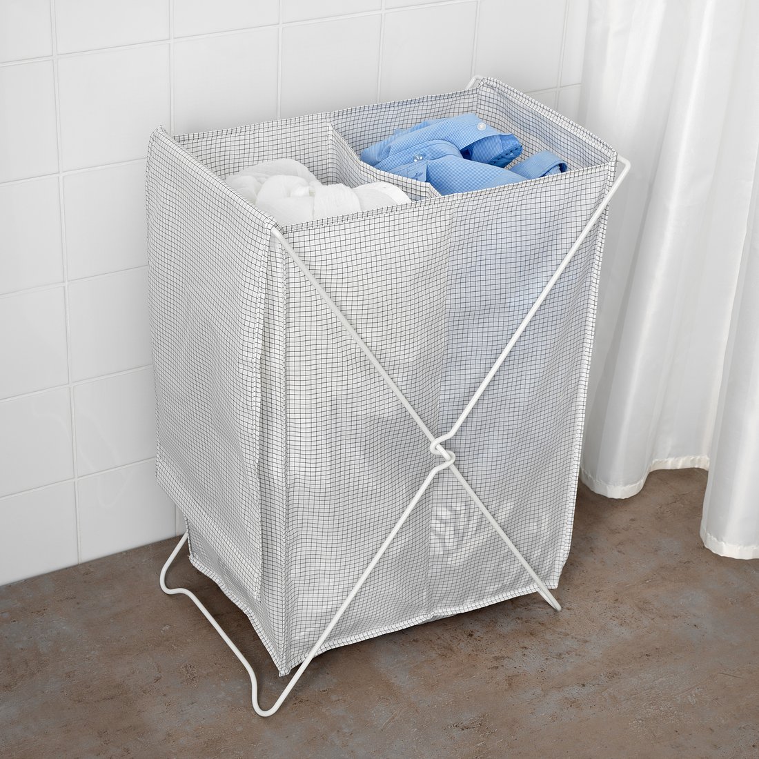 TORKIS Laundry basket, white/gray IKEA