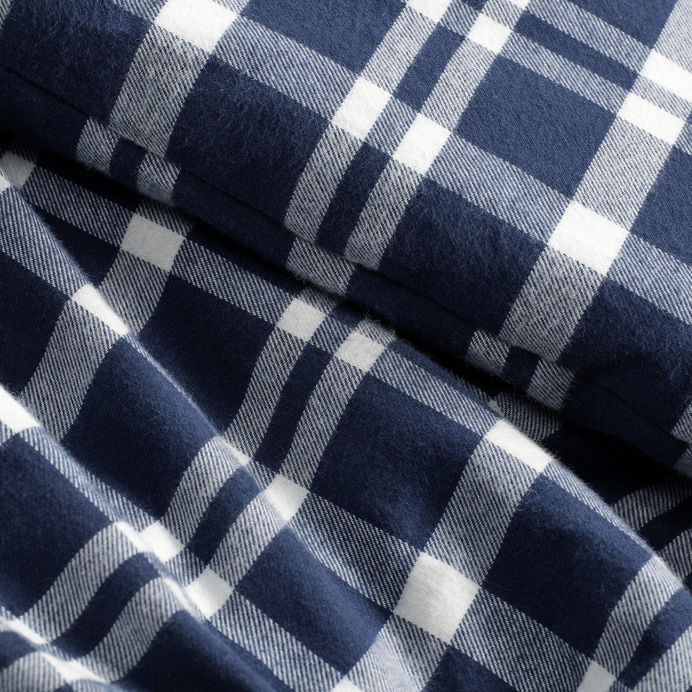 TORNTUSS comforter set, dark blue/check, King - IKEA
