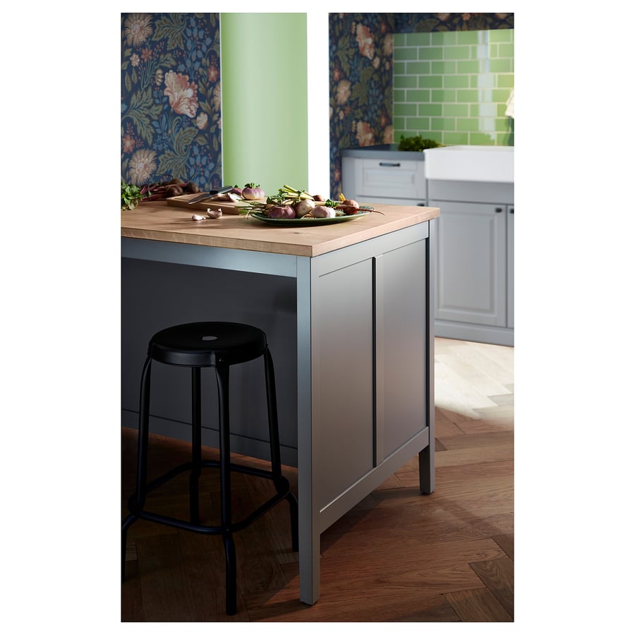 TORNVIKEN kitchen island, gray/oak, 495/8x303/8" IKEA