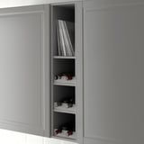 TORNVIKEN Open cabinet, gray, 9x14 5/8x40 "