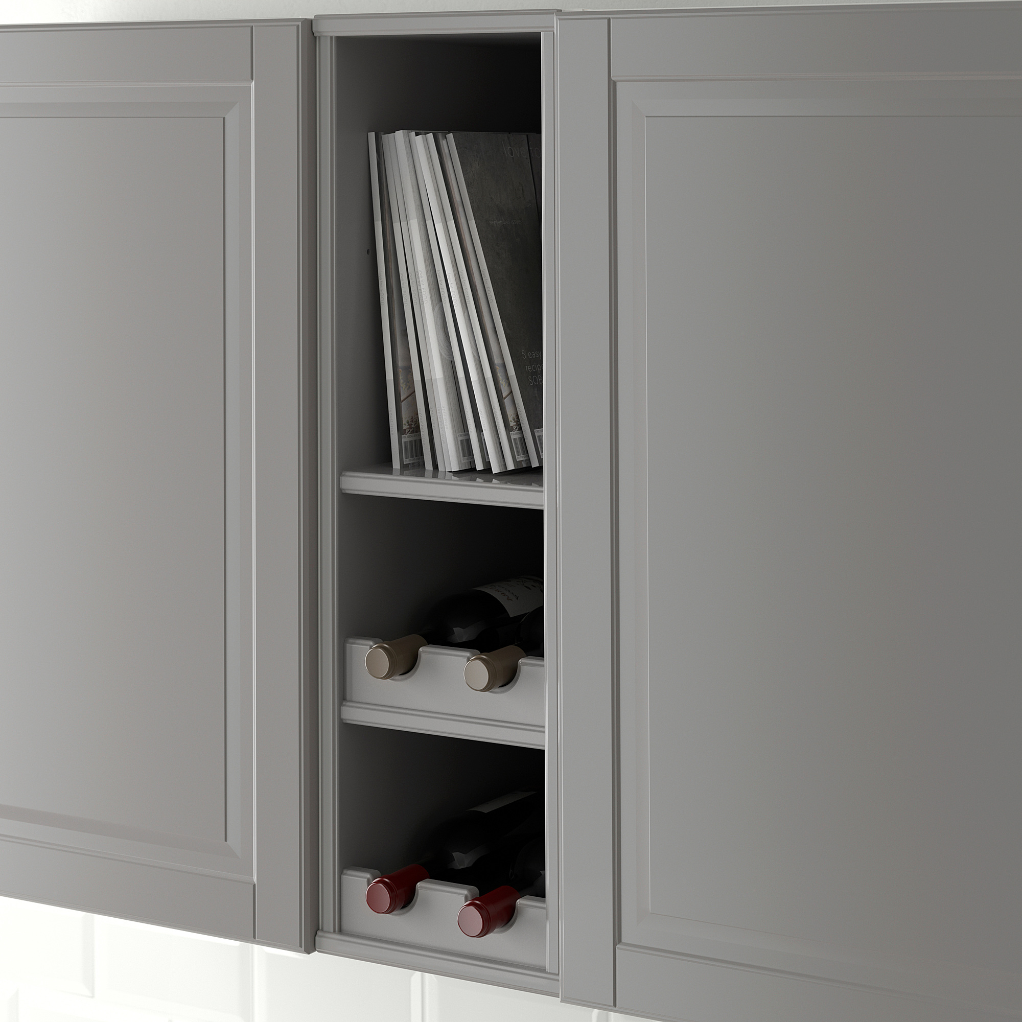 TORNVIKEN Open cabinet, gray, Width: 9" Height: 30". Learn more! - IKEA