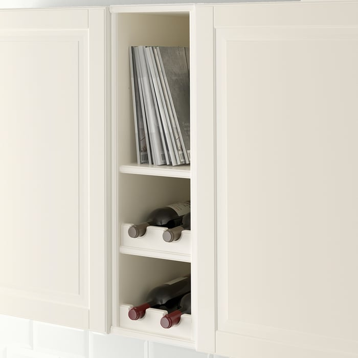 TORNVIKEN Open cabinet, off-white, Width: 9" Height: 30". Find it here ...