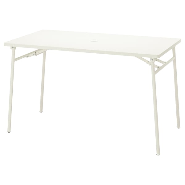 TORPARÖ Table, outdoor, white/foldable, 51 1/8x29 1/8 "