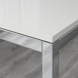 TORSBY / LUSTEBO Table and 4 chairs, high-gloss/white chrome plated/Viarp beige/brown, 53 1/8 "