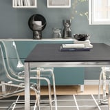 TORSBY Table, chrome plated black/marble effect ceramic, 53 1/8x33 1/2 "