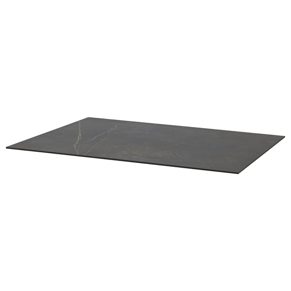 TORSBY Tabletop, black marble effect/ceramic, 53 1/8x33 1/2 "