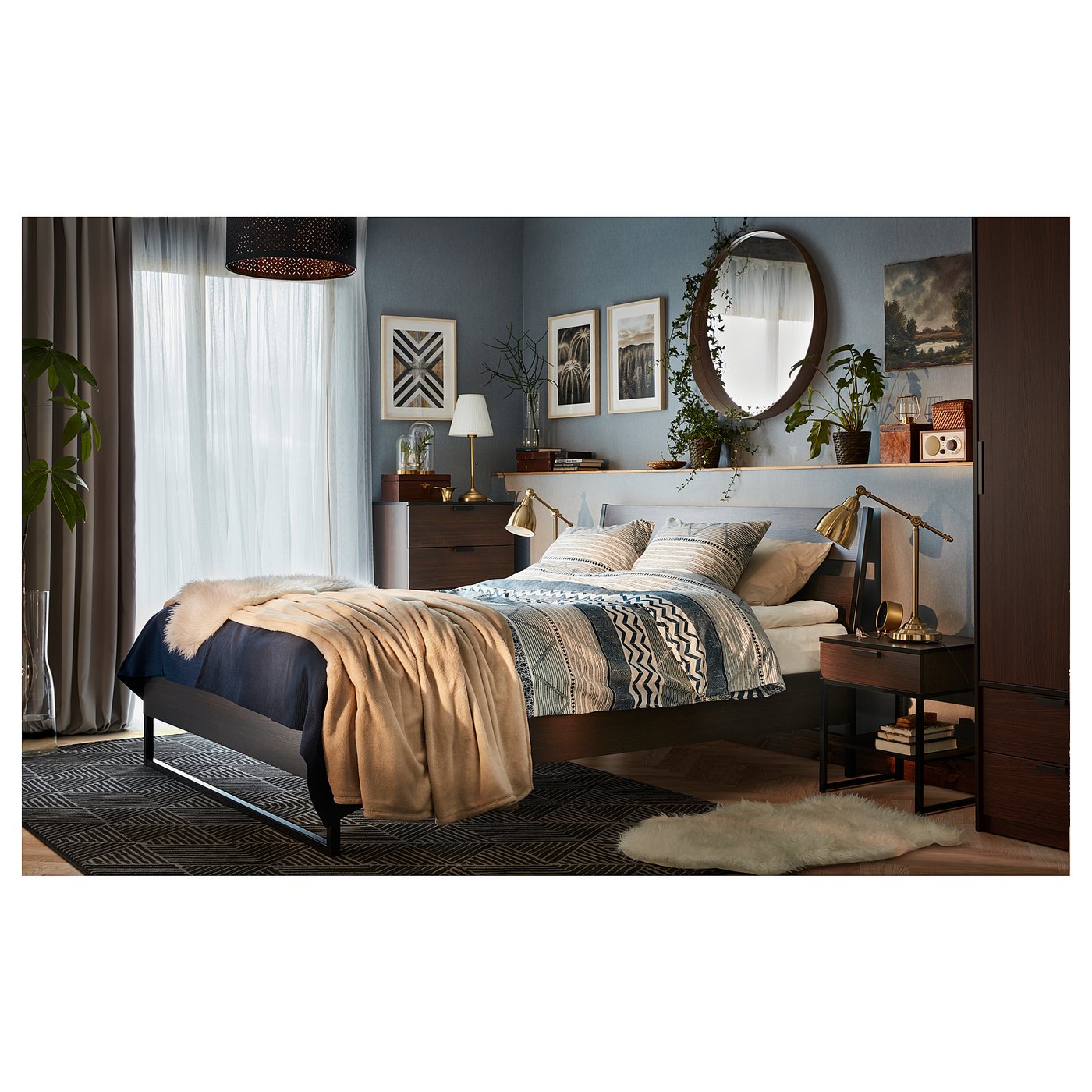 TRATTVIVA Bedspread, beige, 91x98\