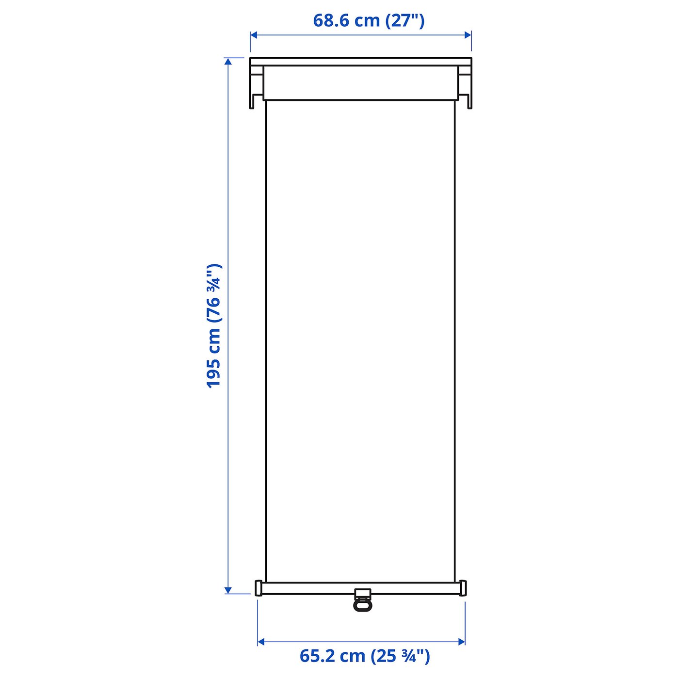 TRETUR black-out roller blind, light gray, 27x76 ¾