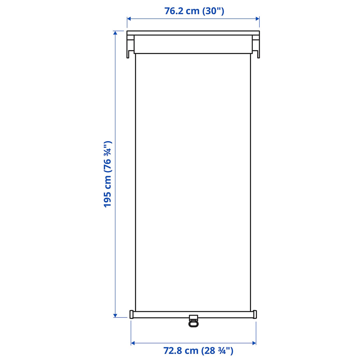 TRETUR black-out roller blind, light gray, 30x76 ¾