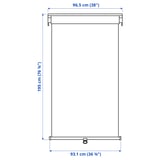 TRETUR Black-out roller blind, white, 38x76 ¾ "
