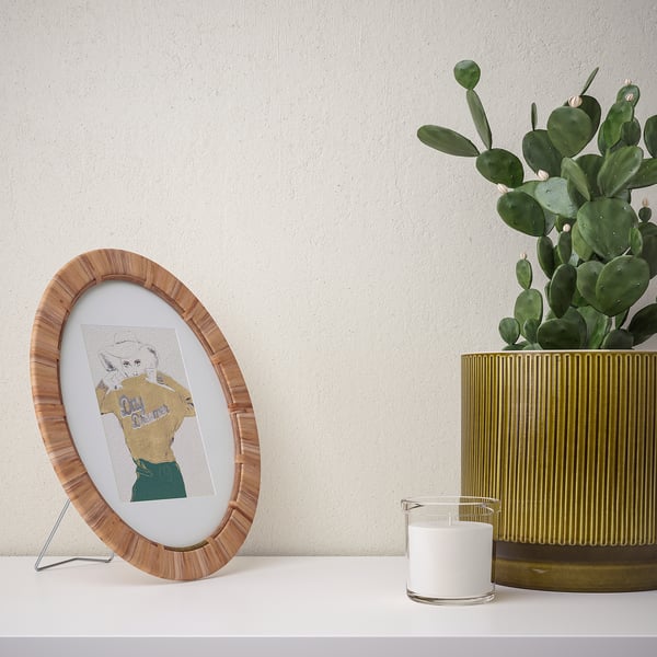 TRIVIALSKOG Frame, rattan, 5x7 "