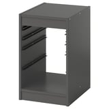 A TROFAST storage frame in black, featuring a modular design for flexible and easy organisation.