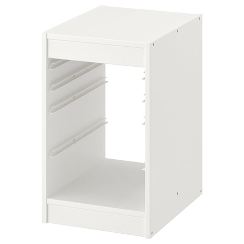 White TROFAST kids storage, minimalist & modular.