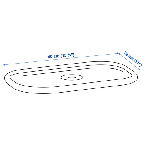 Illustration with measurements for the product: TROFAST.