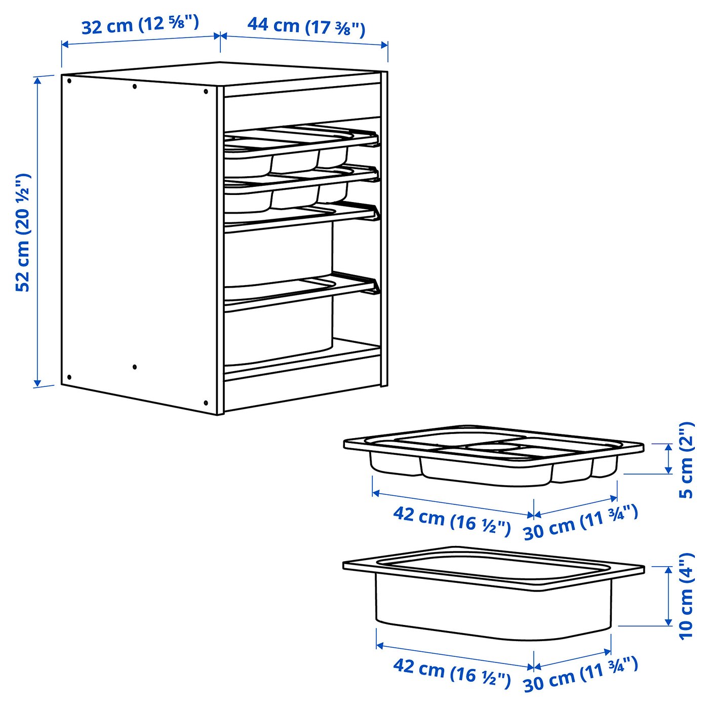 IKEA TROFAST 縦型タイプ 木製ラック・ウッドラック