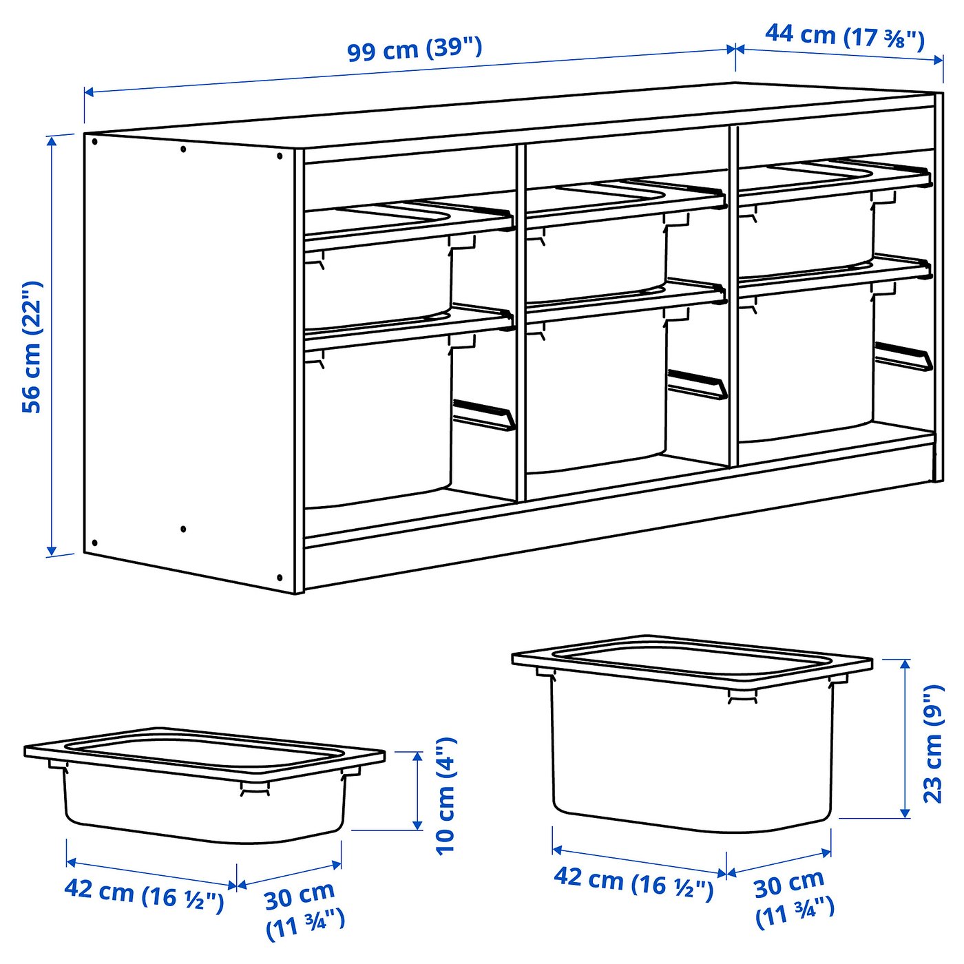IKEA - マミマミTROFAST2/2 TROFAST storage combination with boxes, white/light red