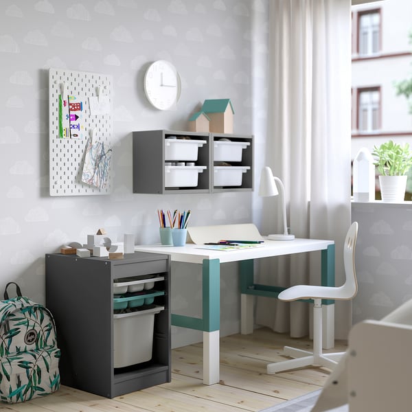 TROFAST Wall storage, gray/white, 13 3/8x8 1/4x11 3/4 "