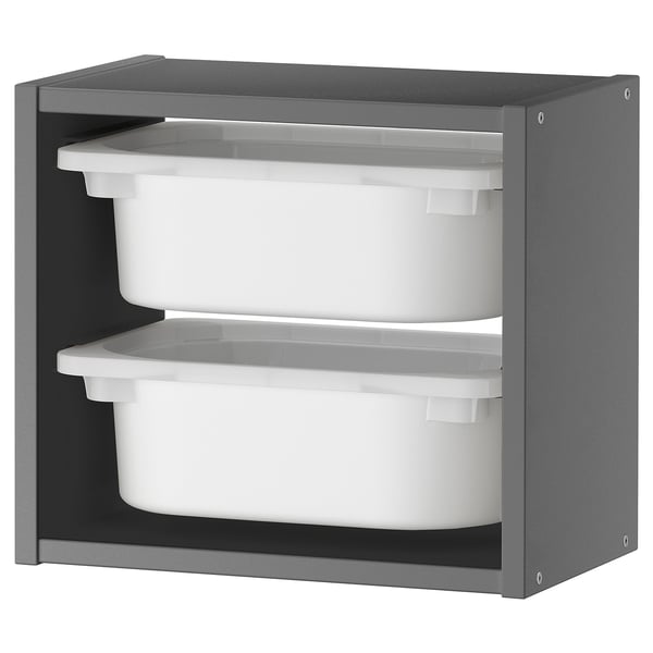 TROFAST Wall storage, gray/white, 13 3/8x8 1/4x11 3/4 "