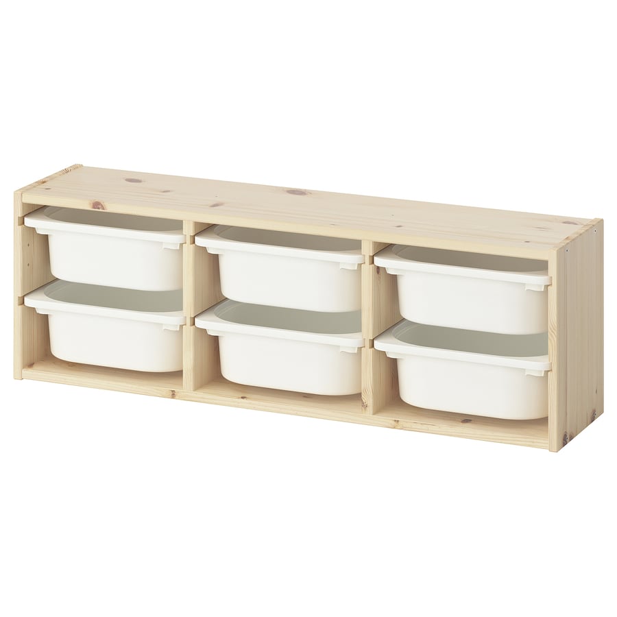 TROFAST Wall storage, light white stained pine/white, 36 5/8x8 1/4x11 3/4 "