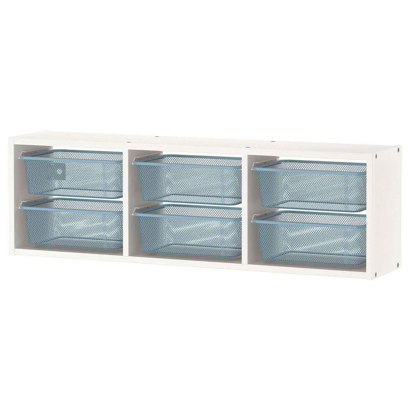 TROFAST wall storage, white/dark gray, 39x81/4x113/4