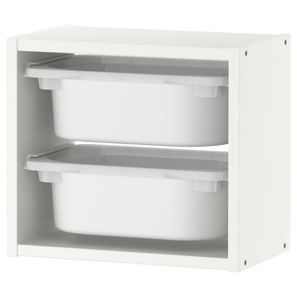 TROFAST Wall storage, white/white, 13 3/8x8 1/4x11 3/4 "