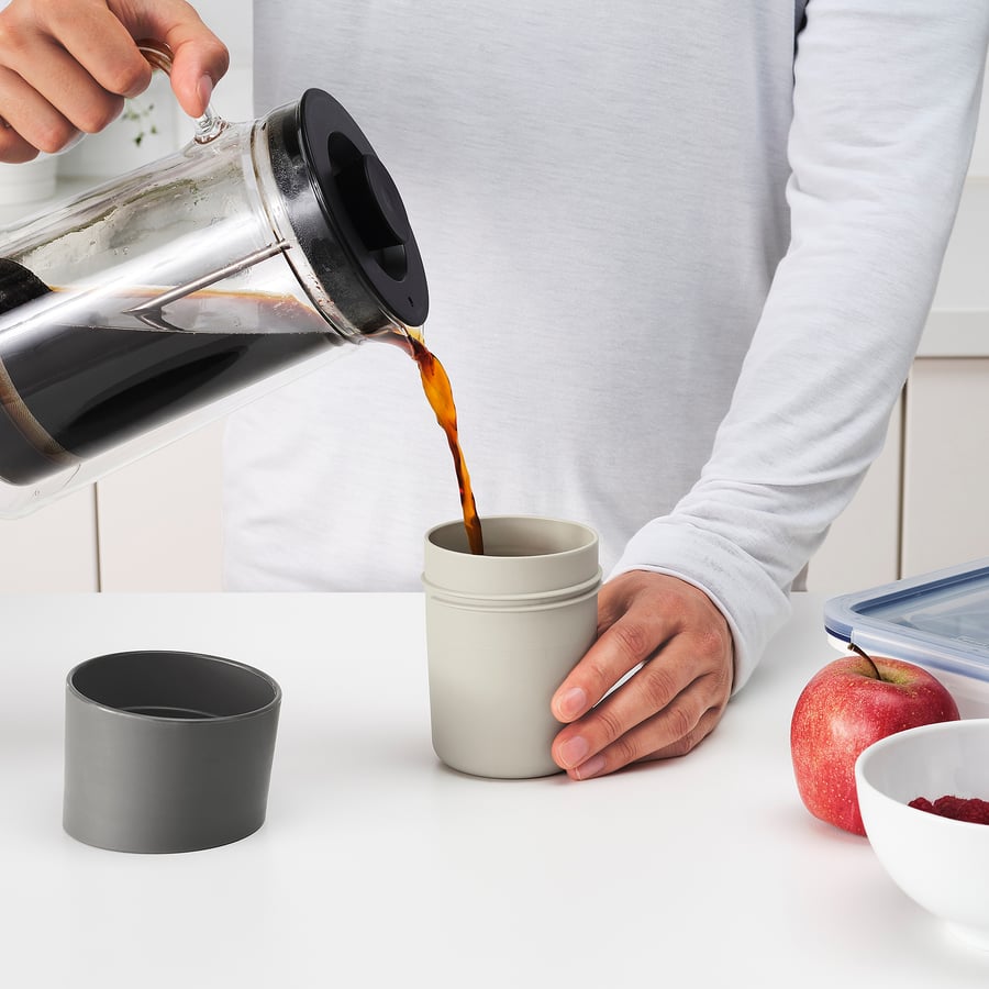 TROLIGTVIS Travel mug, beige IKEA