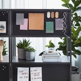 TROTTEN Cab w sliding doors/noticeboard, anthracite, 31 1/2x70 7/8 "