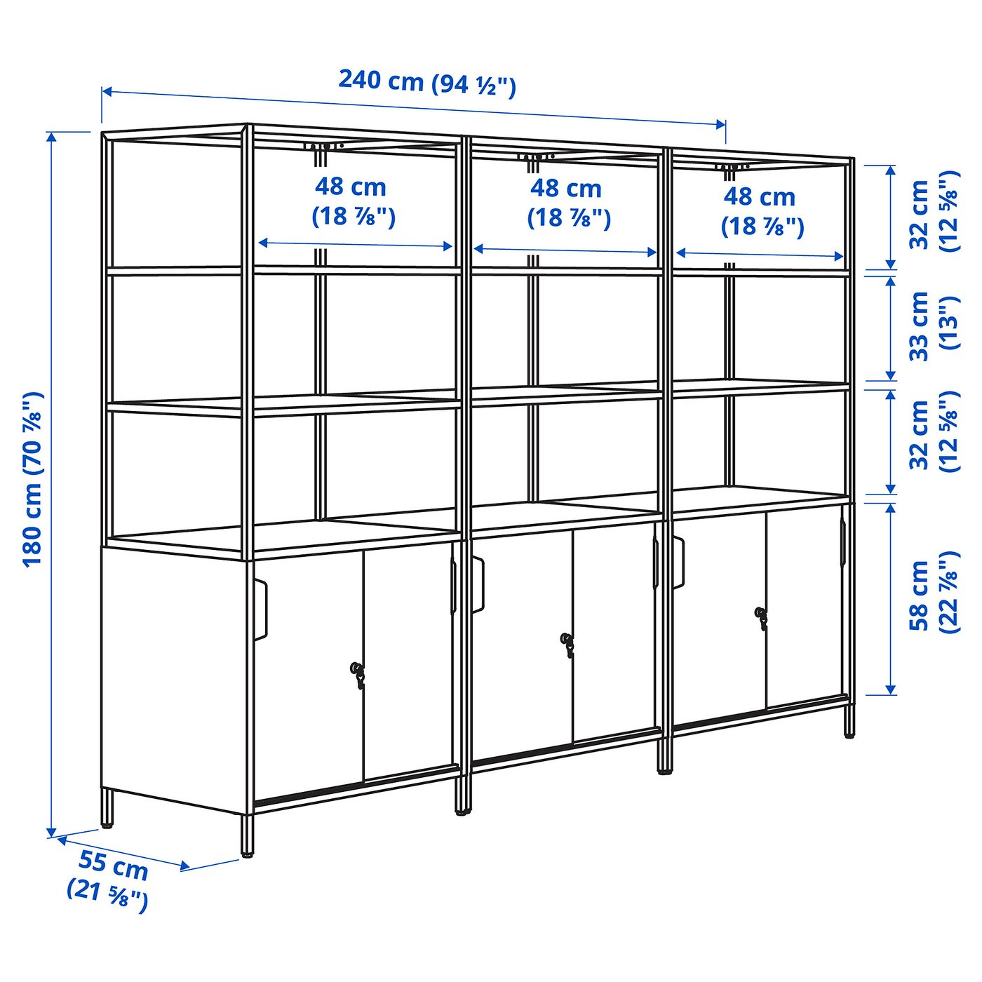 Cabinet combination, anthracite 5