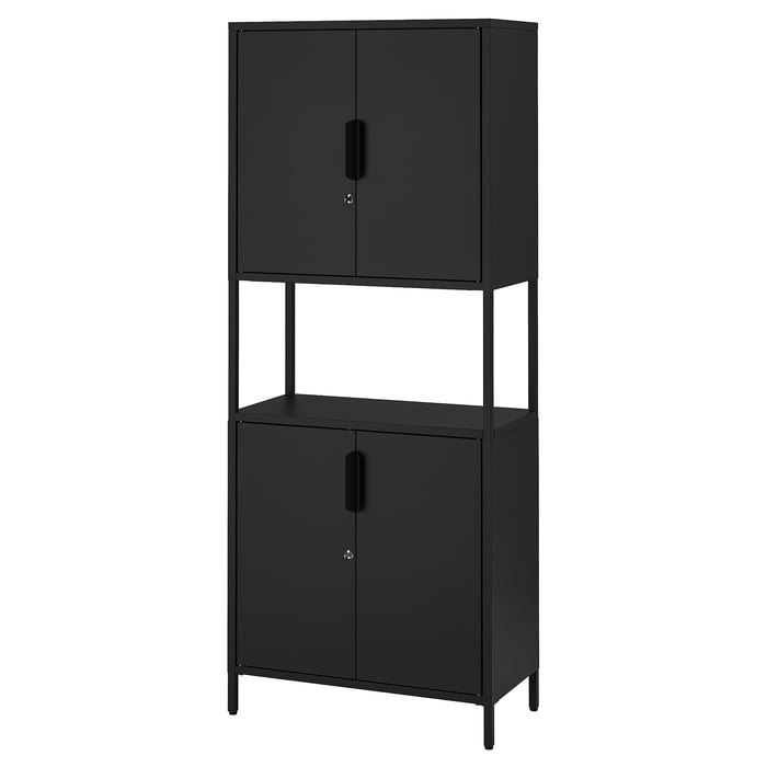 TROTTEN with doors, anthracite, 271/2x133/4x681/8" IKEA