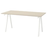 TROTTEN Desk, beige/white, 63x31 1/2 "