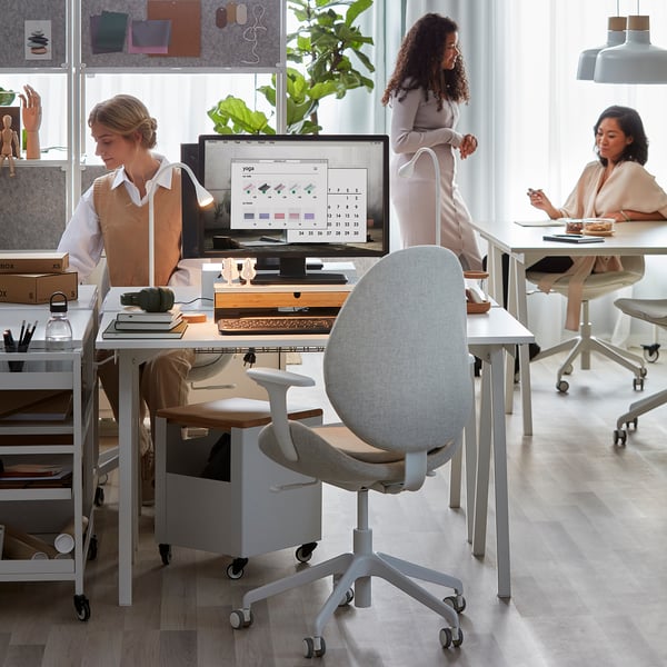 TROTTEN Desk, white/anthracite, 471/4x271/2 - IKEA