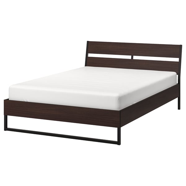 full bed frame with headboard black