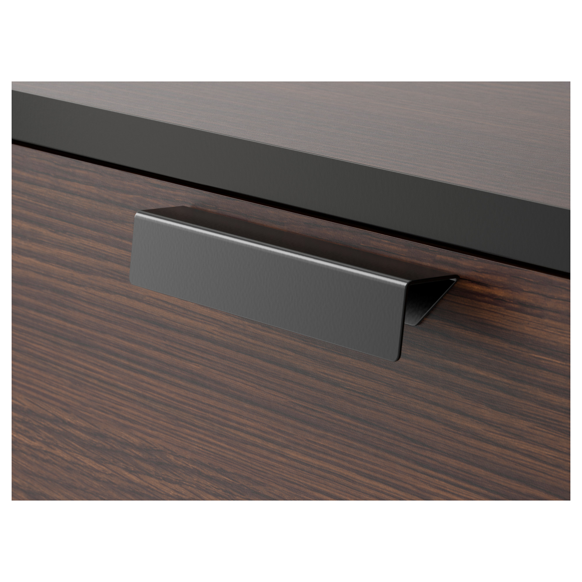 TRYSIL Nightstand, dark brown, black, 17 3/4x15 3/4" IKEA