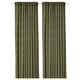 TRYSTÄVMAL Curtains, 1 pair, green/white floral pattern/with heading tape, 57x98 "